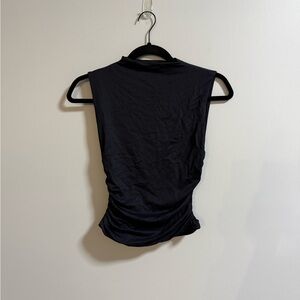 Windsor Black Ruched Sleeveless Top